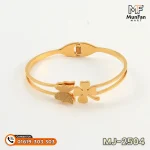 2504 Gold Plated Butterfly Flower LUXURY Spring Bracelet - Image 5