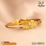 2504 Gold Plated Butterfly Flower LUXURY Spring Bracelet - Image 4