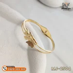 2504 Gold Plated Butterfly Flower LUXURY Spring Bracelet - Image 9