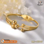 2506 Gold Plated 6 Pearl Beads LUXURY Spring Bracelet - Image 15