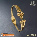 2506 Gold Plated 6 Pearl Beads LUXURY Spring Bracelet - Image 10