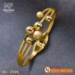 2506 Gold Plated 6 Pearl Beads LUXURY Spring Bracelet - Image 2