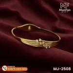 2508 Gold Plated Radiant Flow Stones Studded Spring Bracelet - Image 3