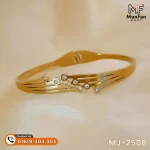 2508 Gold Plated Radiant Flow Stones Studded Spring Bracelet - Image 5