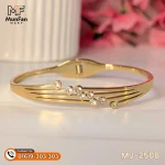 2508 Gold Plated Radiant Flow Stones Studded Spring Bracelet