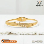 2508 Gold Plated Radiant Flow Stones Studded Spring Bracelet - Image 8
