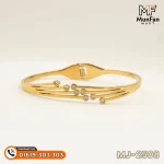 2508 Gold Plated Radiant Flow Stones Studded Spring Bracelet - Image 12
