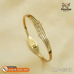 2508 Gold Plated Radiant Flow Stones Studded Spring Bracelet - Image 2
