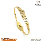 2508 Gold Plated Radiant Flow Stones Studded Spring Bracelet - Image 11