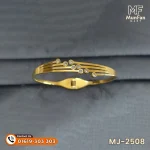 2508 Gold Plated Radiant Flow Stones Studded Spring Bracelet - Image 9