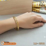 2508 Gold Plated Radiant Flow Stones Studded Spring Bracelet - Image 4