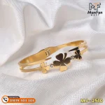 2510 Gold Plated 3 Flower LUXURY Spring Bracelet - Image 12