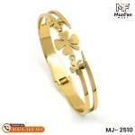 2510 Gold Plated 3 Flower LUXURY Spring Bracelet - Image 16