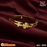 2510 Gold Plated 3 Flower LUXURY Spring Bracelet - Image 6
