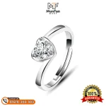 SS 925 White Stone Love Shape Finger Ring - Image 3