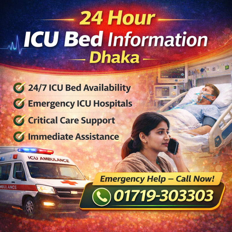 24 Hour ICU Bed Information Dhaka