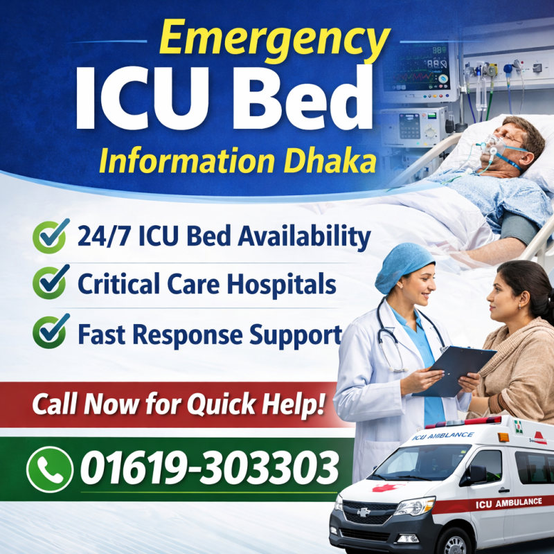 Emergency ICU Bed Information Dhaka