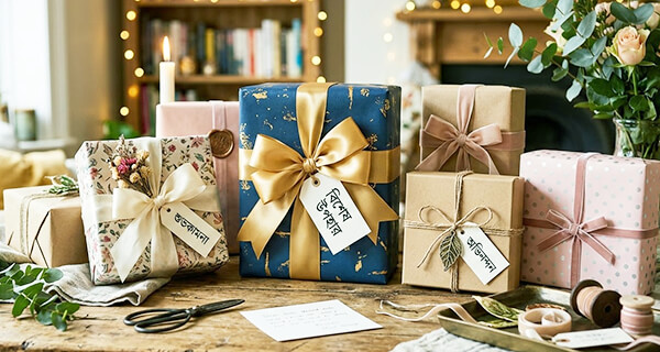 উপহারের প্যাকেজিং এবং প্রেজেন্টেশন