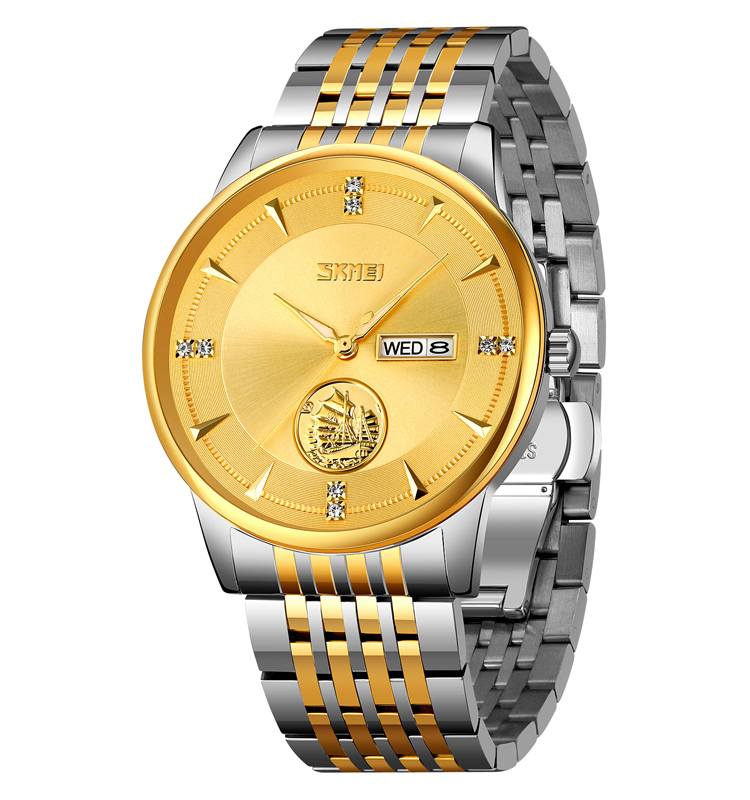 SKMEI 9309 Toton Golden Mans Watch