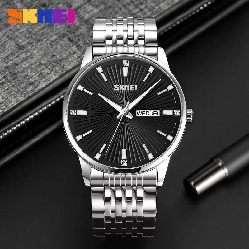 SKMEI 9323 Silver Black Mans Watch