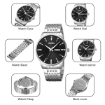 SKMEI 9323 Silver Black Mans Watch