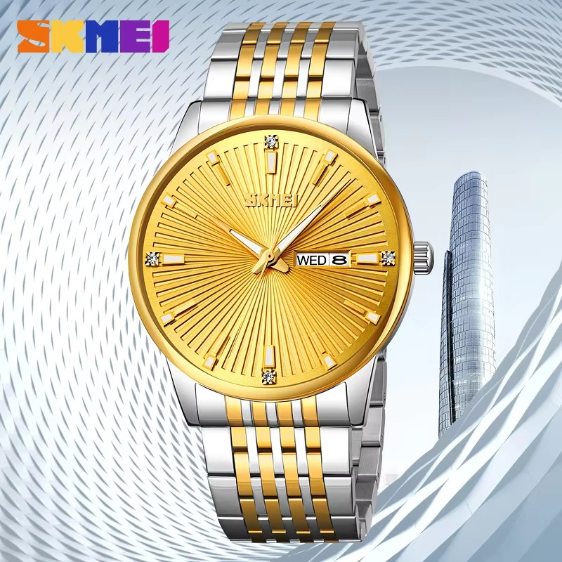 SKMEI 9323 Toton Golden Mans Watch