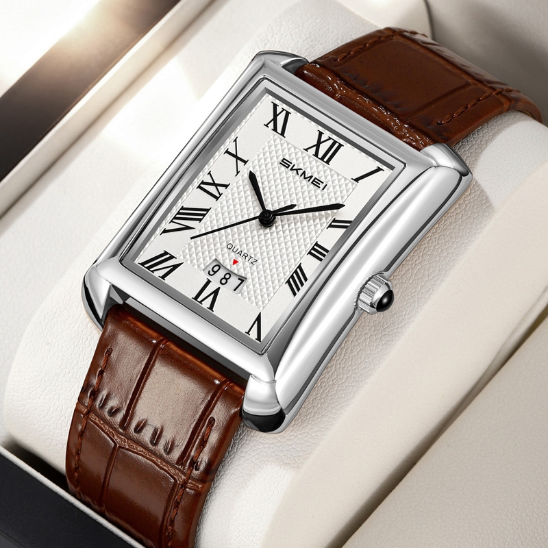 SKMEI 2575 Silver Brown Mans Watch