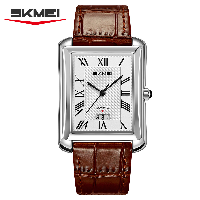 SKMEI 2575 Silver Brown Mans Watch