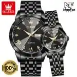 OLEVS 9931 Couple Watch Full Black