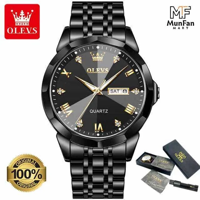 OLEVS 9931 Man's Premium Watch Full Black