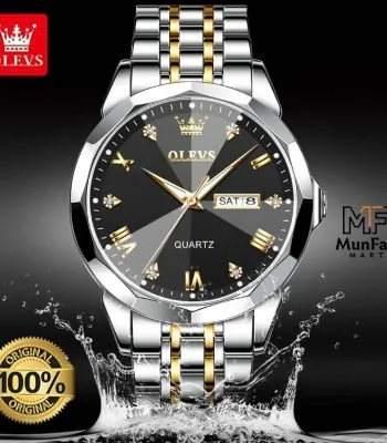 OLEVS 9931 Man"s Premium Watch Golden Black