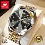 OLEVS 9931 Man"s Premium Watch Golden Black