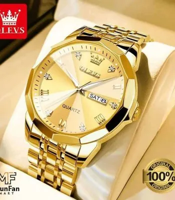 OLEVS 9931 Man's Premium Watch Full Golden