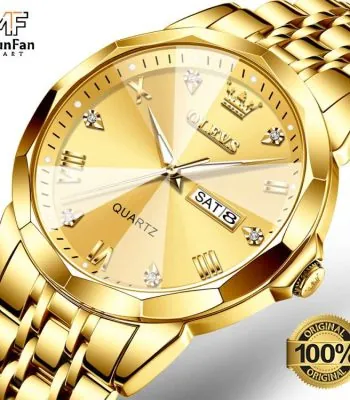 OLEVS 9931 Man's Premium Watch Full Golden