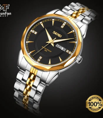 SKMEI-9268-Golden-Black-Premium-Luxury-Mans-Watch