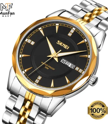 SKMEI-9268-Golden-Black-Premium-Luxury-Mans-Watch