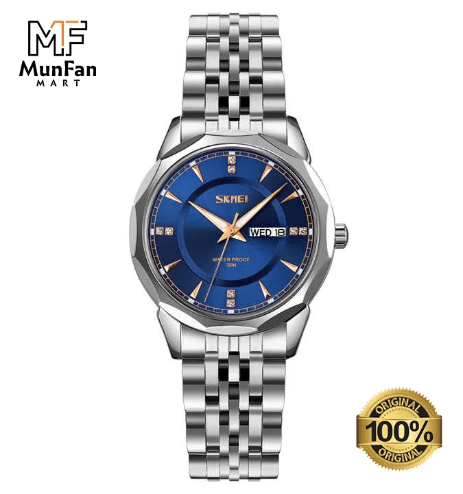 SKMEI-9268-Silver-Blue-Premium-Luxury-Mans-Watch