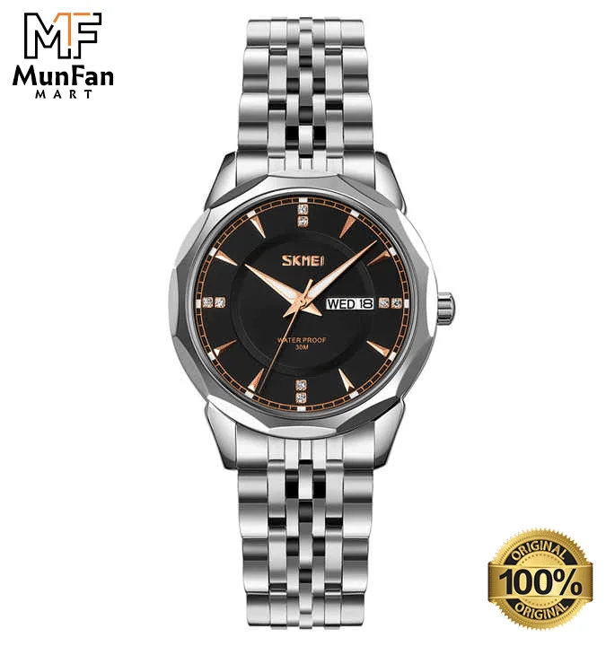 SKMEI-9268-Silver-Black-Premium-Luxury-Mans-Watch